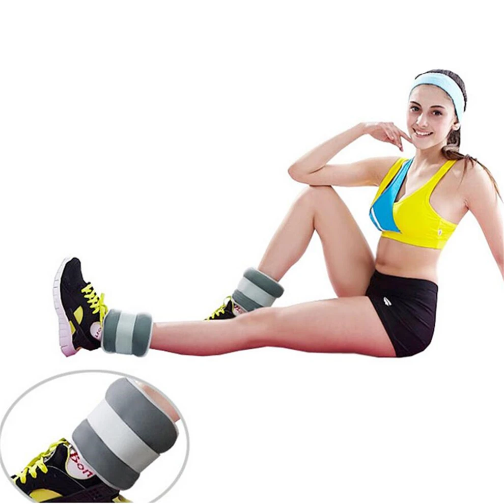 1pc 1kg Wrist Ankle Straps Fitness Sand Bag Training Wraps Strength Running Practice Dancing Body Building Weight Loaded Cuff