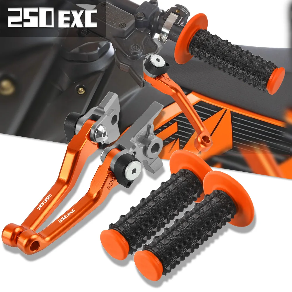 

Motocross Hand Grips Handlebar FOR 250EXC 2014 2015 2016 2017 2018 2019 2020 2021 Foldable Dirt Bike Brake Clutch Levers Grips