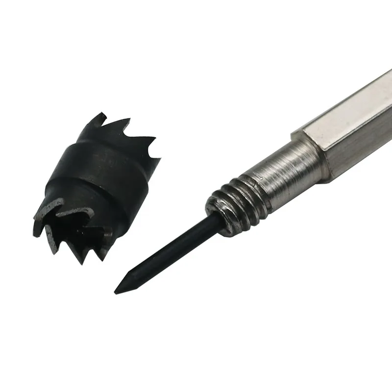 1PC 3/8 "(9.5มม.) 5/16"(8มม.) hex Shank ด้านคู่ Spot Weld Cutter Remover Sheetmetal Mata Bor Sawtoot Point เจาะ HSS