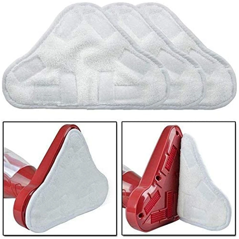 10 Pack Replacement Steam Mop Microfiber Cloth Pad for H2O Mop X5 Triangular Drag