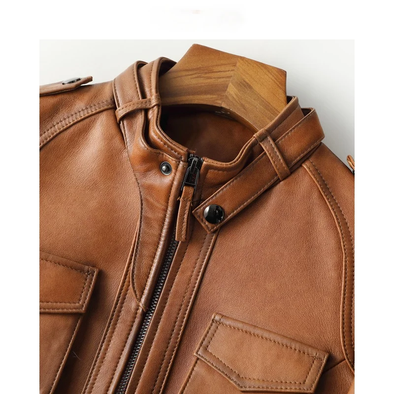 AYUNSUE Genuine Leather Jacket Women Real Sheepskin Coat Famale Short Cool Motorcycle Clothes Woman Jaqueta Couro Feminina SQQ23