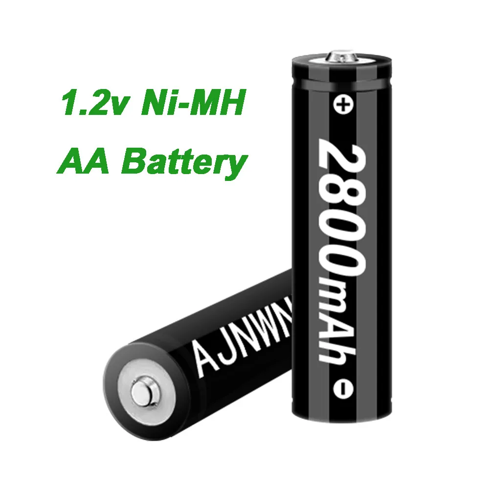 Перезаряжаемая никель-металлогидридная батарейка AA 1,2 мАч, перезаряжаемая батарейка AA для пульта дистанционного управления, микрофона, пер...