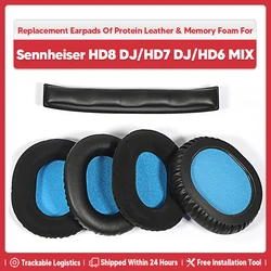 HD8 Ear Pads Replacement Protein Leather Memory Foam Earpads for Sennheiser HD8/HD 8 DJ/HD6 MIX/HD 6/HD7 DJ /HD7 Headphones