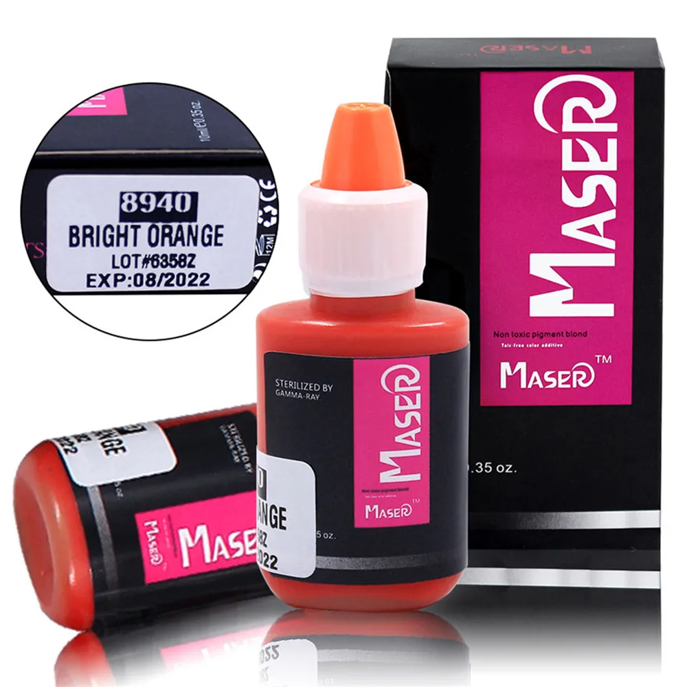 Maser tusz do tatuażu 16 kolorów do wyboru pigmenty do makijażu permanentnego do brwi Microblading Beauty bezpieczne pióro tatuażowe