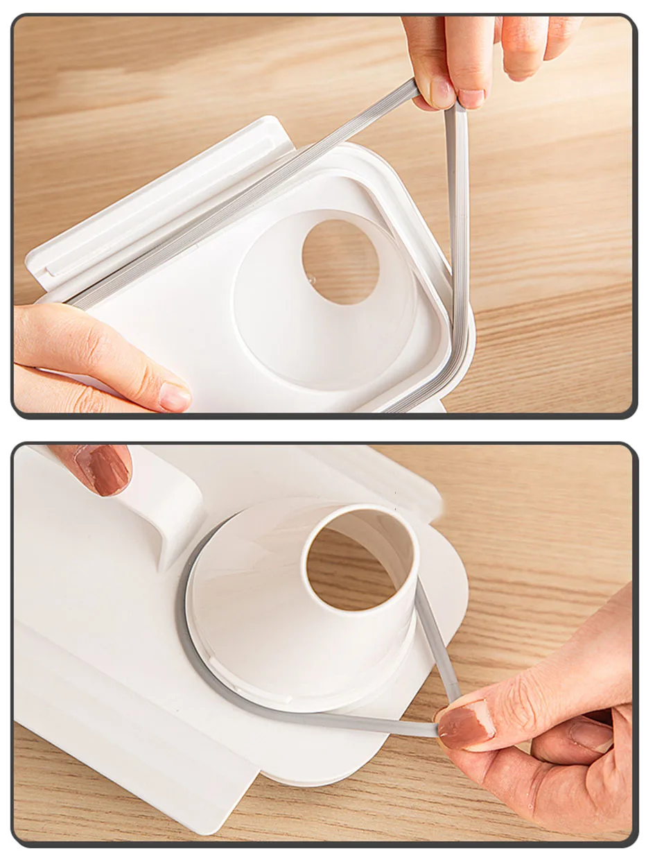 Multi-Use Laundry Powder Detergent Dispenser Food Grains Rice Storage Container Pour Spout Measuring Cup Detergent Box