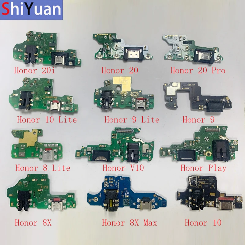 USB Charger Port Dock Board For Honor 20 Pro 8 9 10 Liite V10 Play 8X Max 10 USB Charging Connector Replacement Parts