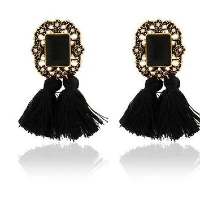 QoanBei Fashion Crystal Long Tassel Earrings Women Jewelry Bohemian Bride Earrings Geometric Hollow Drop Earring Wholesale