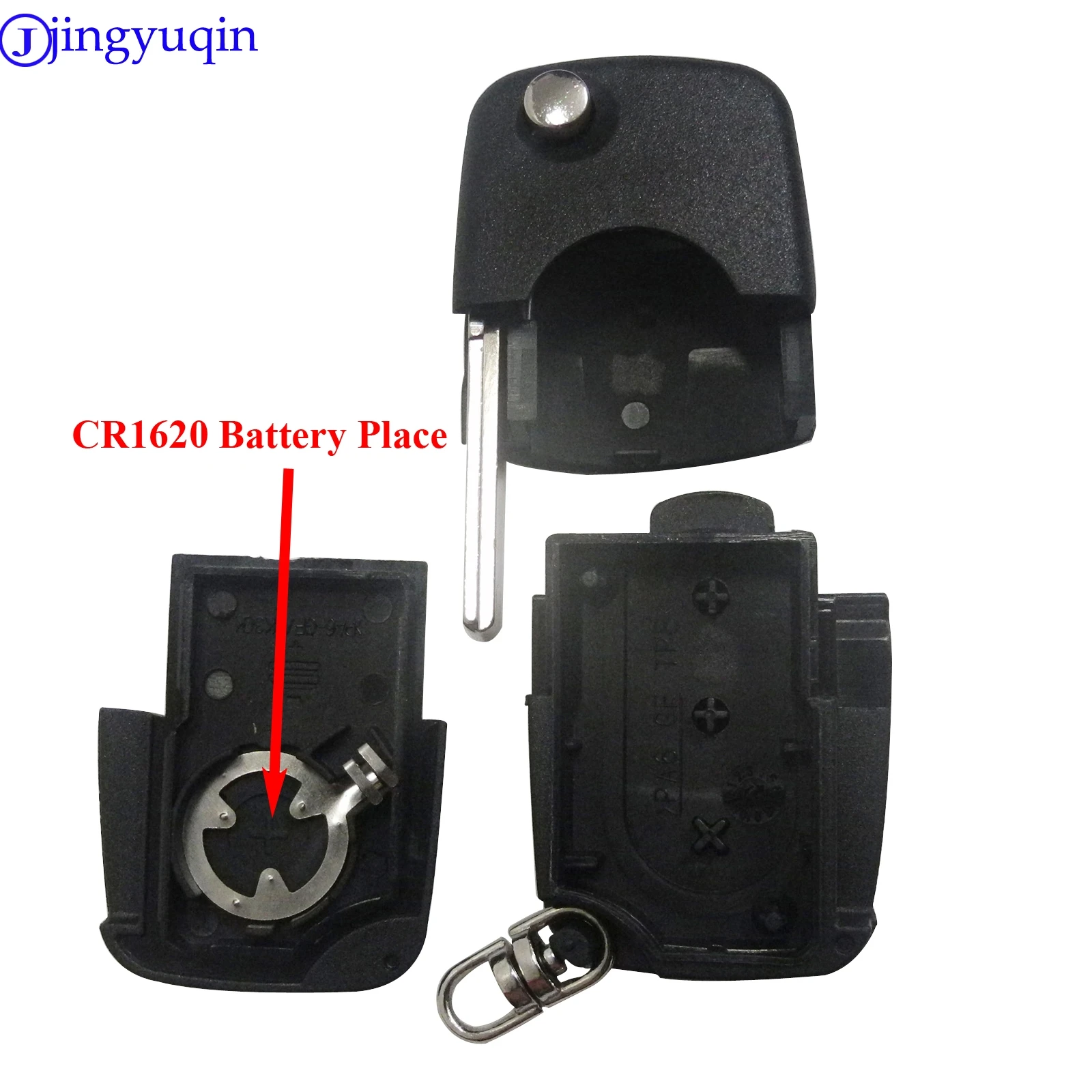 Jingyuqin 2/3 pulsanti Flip Remote Car Key Shell per Audi A2 A3 A4 A6 A8 TT Fob Case Cover CR1620 Battery Place