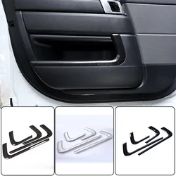 4pcs ABS Carbon Fiber/Black Car Inner Door Decoration Strip Trim For Land rover Range Rover Sport 2014-2019 Car Accessories