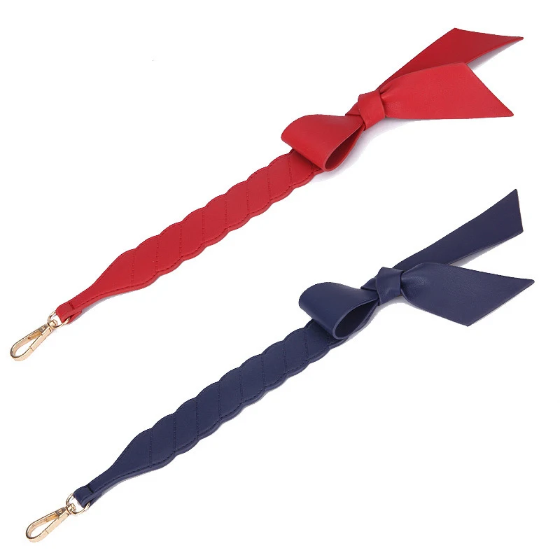 Short bag strap accessories bow wide shoulder strap portable broadband bag shoulder strap single buy solid color bag strap