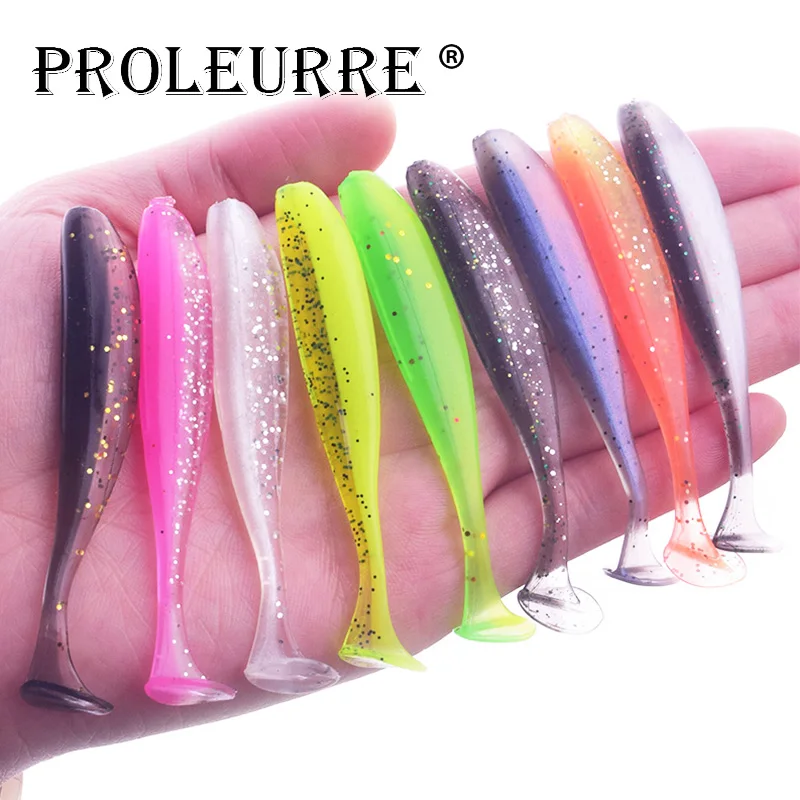 Proleurre Easy Shiner Soft Bait Worm Silicone Fishing Lure Double Color Jig Wobblers Artificial Bait Swimbait Carp Bass Tackle