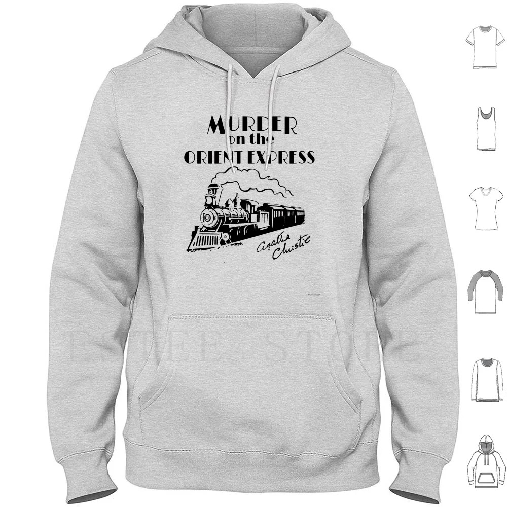 Asesinato en el expreso Agatha Christie cubierta de libro sudaderas con capucha de manga larga Agatha Christie asesinato en el expreso literario