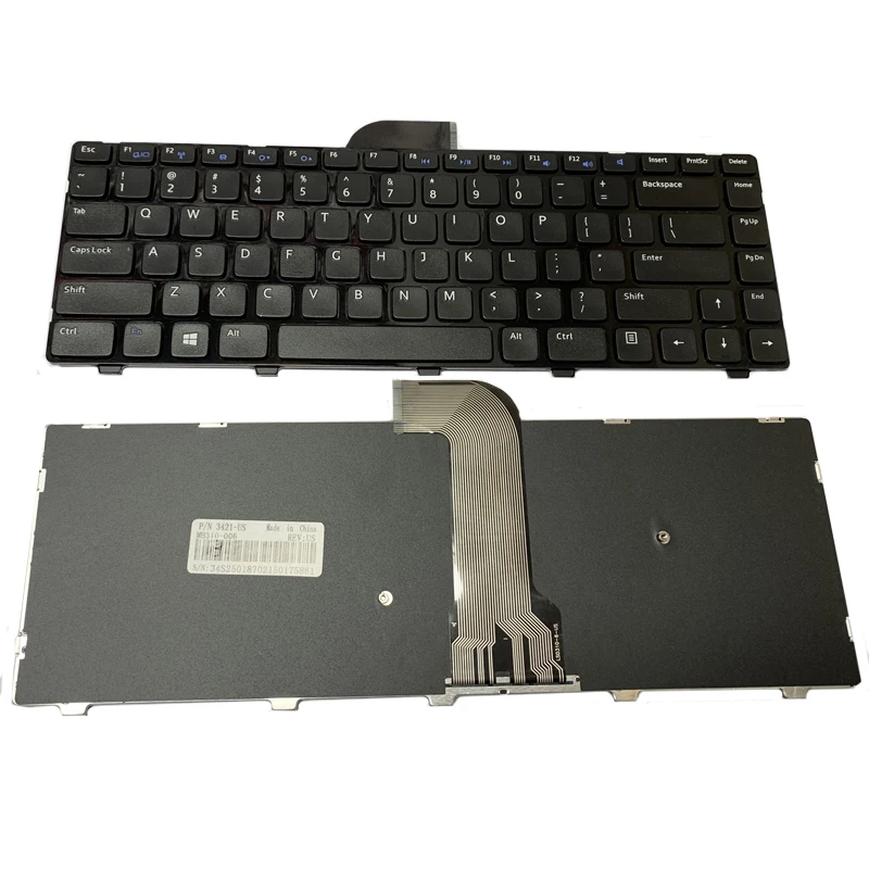 Laptop Keyboard For Dell Inspiron 3421 14R-2158 V2421 15Z 5523 14(3421) 14R(5421) N5421 3437 5437 US layout black keyboard