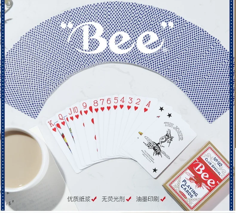 Bee carte da gioco NO.92 Club Special Deck Bridge Size USPCC Poker giochi di carte magiche trucchi Mgaic puntelli per mago