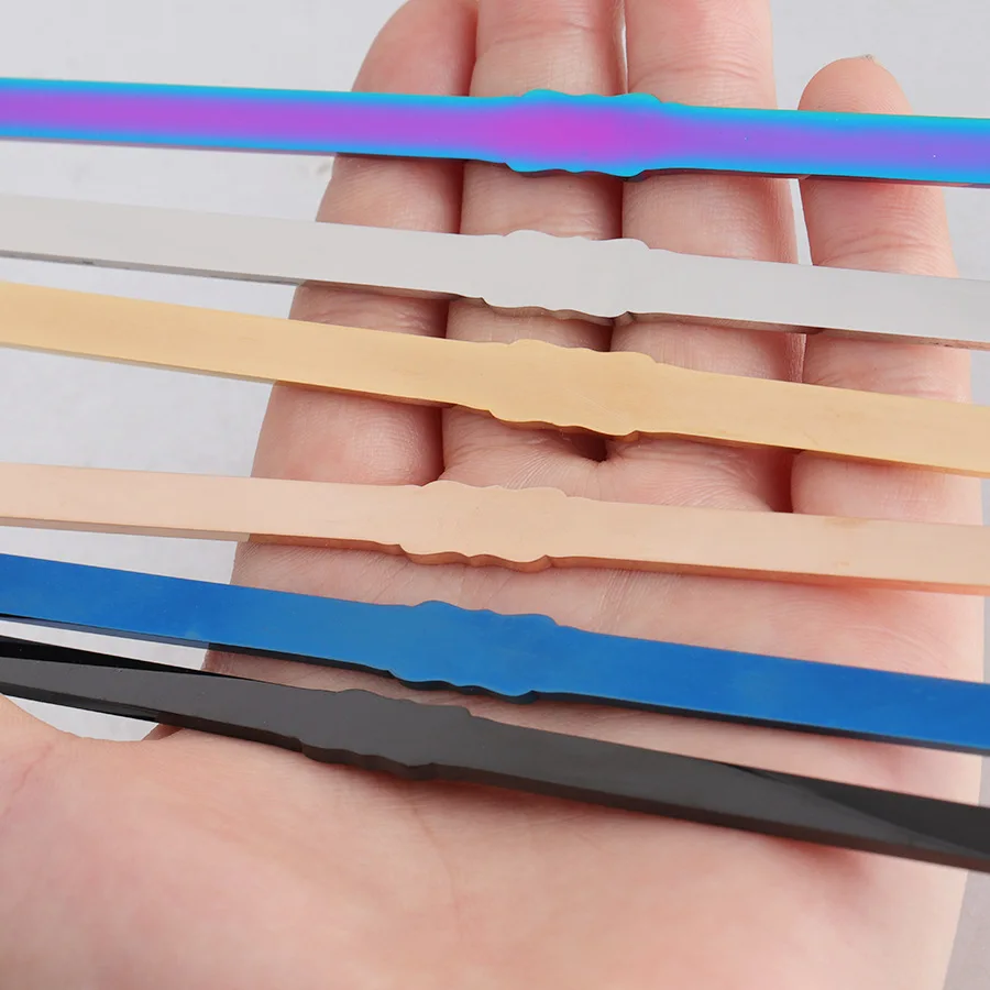 Stainless Steel Blank Plate Rectangular Strip For Making C-shaped open Cuff Bangle Metal Plate Mirror Polished Wholesale 5pcs