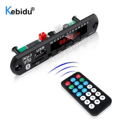 Kebidu 9V-12V Wireless Bluetooth MP3 WMA Decoder Board Car Audio MP3 Player USB TF FM Radio Module For Car Speaker