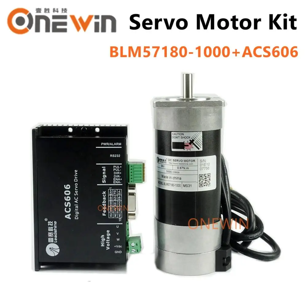 Leadshine Servo Driver ACS606 And Brushless Servo Motor BLM57180-1000 Encoder 1000 Lines 36-60 VDC