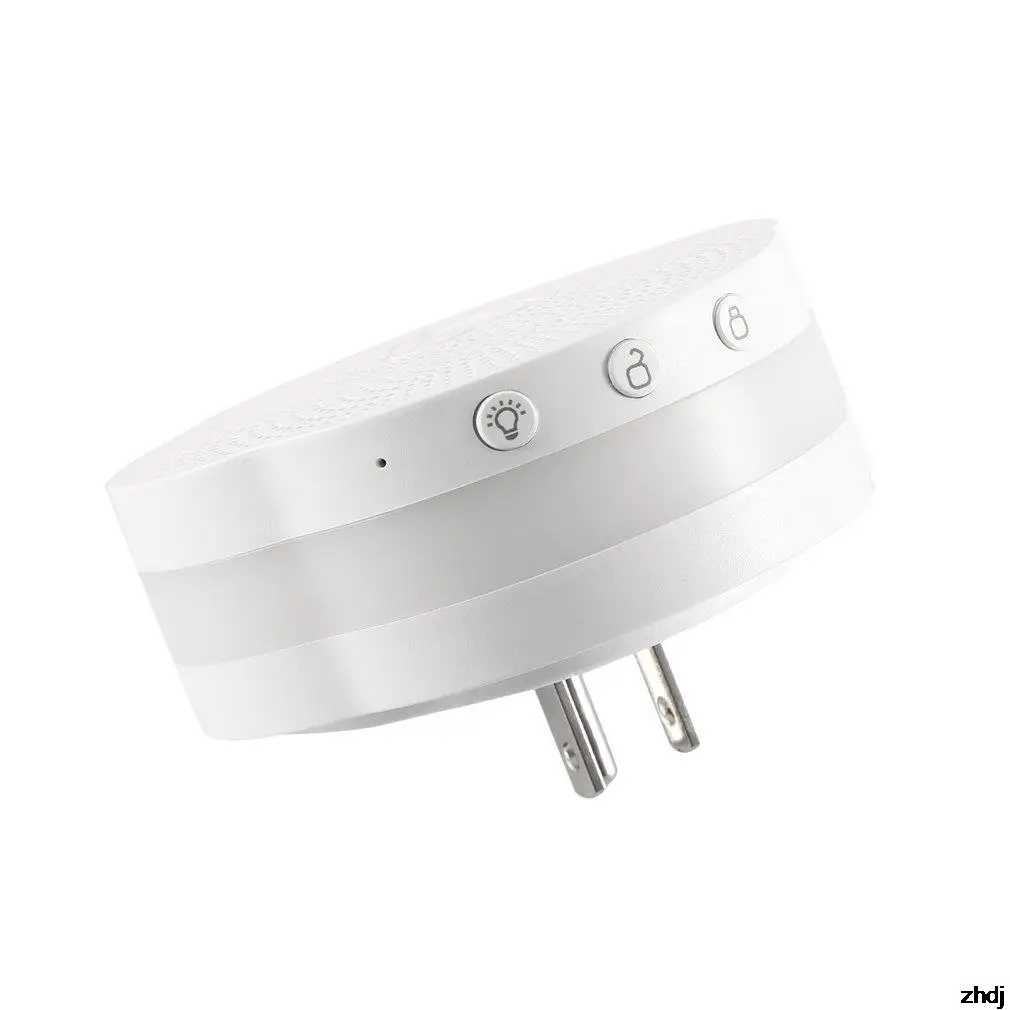 Campainha & sistema de alarme de luz noturna built-in 4.0 eua plug suporte porta contato/pir sensor de movimento prompt de voz