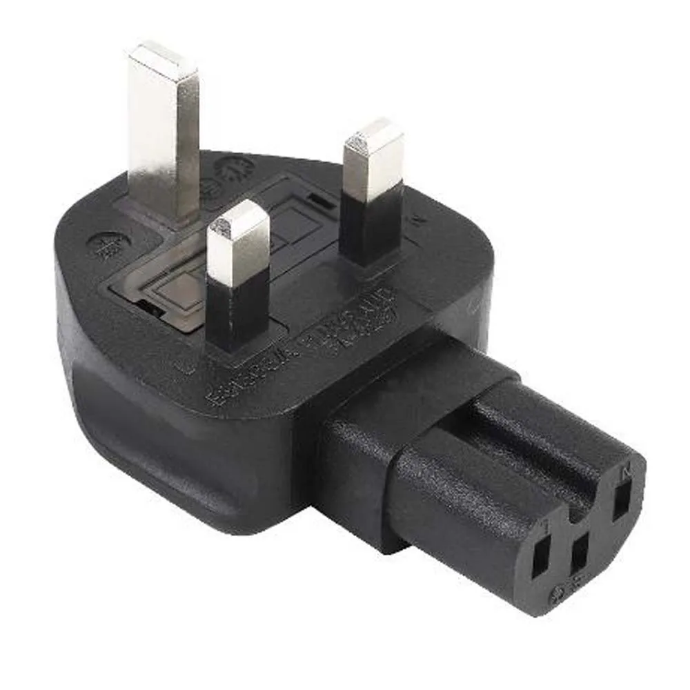 1PCS Rame Nero IEC320 C5 C7 C13 a AU EU 4.0MM 4.8MM UK US 5-15P 6-15P Adattatore di Alimentazione Spina maschio a femmina Spina Convertitore