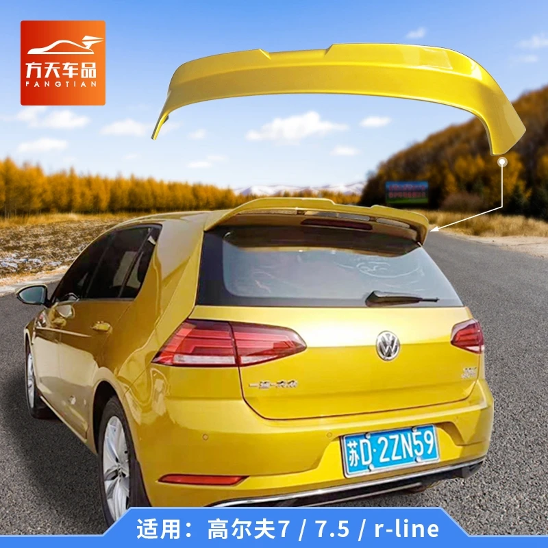 For Volkswagen GOLF MK7 Spoiler 2014-2018 R-LINE spoiler High Quality ABS Material Car Rear Wing Primer Color Rear Spoiler