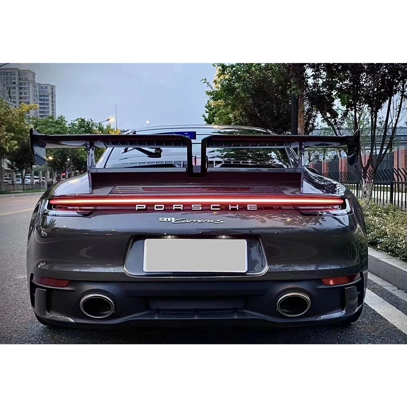 

911 Techart Big Tail Real Carbon Fiber Trunk Wing Rear Spoiler For Porsche 911 992 Car 2019-2020 Modification 911 Tec