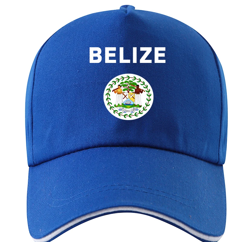 Belize Youth free custom made name number black print photo gray blz country hat bz belizean diy nation flag logo baseball cap