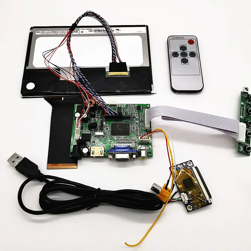 7 بوصة تعمل باللمس بالسعة شاشة IPS LCD وحدة مراقبة عرض دعم سيارة HDMI-متوافق VGA 2AV الصوت التوت بي 3 عن بعد