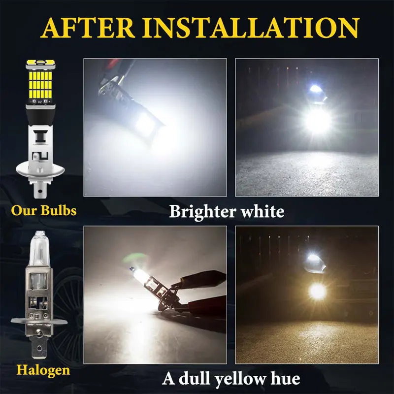 1PCS LEDFog Licht H1 LED H3 LED H4 H7 9005 hb3 led 9006 hb4 led 4014 Chips 45SMD Lampen birne Objektiv DC 12V auto lampe Auto lampen Led