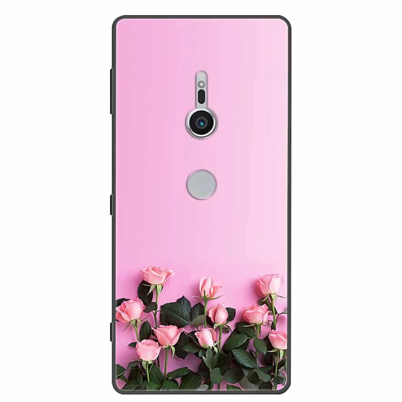 Case For Sony Xperia XZ1 XZ2 XZ3 Cover Silicone Painted Soft Phone Back Cases for Sony XZ2 Compact Premium Protective Funda Capa