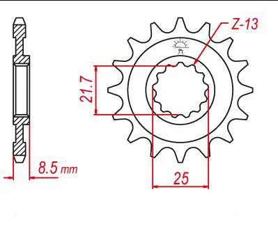 Motorcycle Front Sprocket 525 15T 16T 17T For Kawasaki ZX-9R Z1000 KLV1000 ZX-10R ZX-10RR Ninja Z900 KLZ1000 VersysZ1000 ZX1000