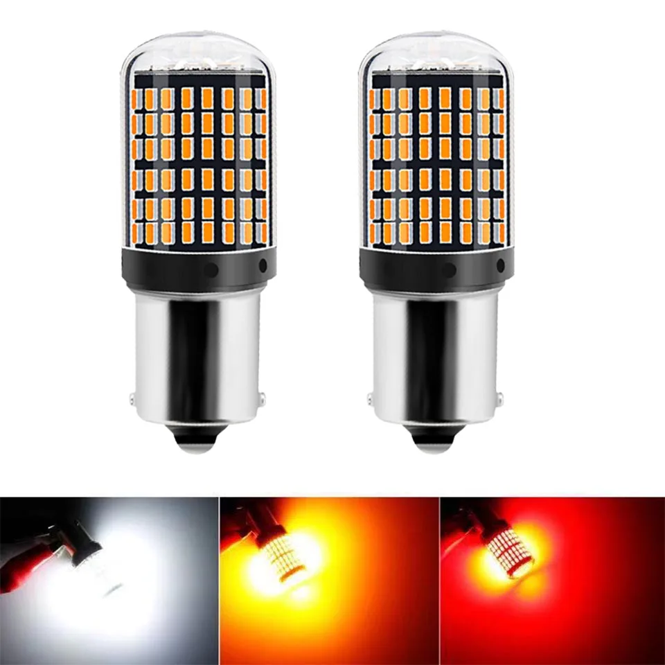 2X P21w Led 1156 Ba15s High Quality Super Bright Canbus Car Auto Truck Vehicle Light Bulb SMD Reverse Brake Signal Lamp 12V 24V