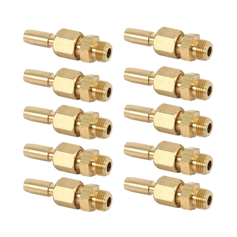 10Pcs 1/8 Inch DN6 Brass Gushing Spray Water Fountain Nozzles Universal Water Curtain Nozzle Landscape Garden Fountain Garden Po