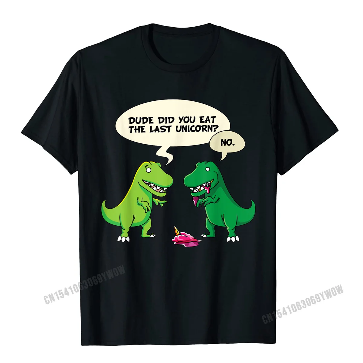 Dude Did You Eat The Last Unicorn Shirt Dinosaur For Camisas Men Men Company Unique T Shirt Cotton Top T-Shirts Printing