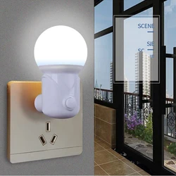 Socket LED Night Light Plug-in Bedside Lamp Bedroom Reading Book Night Light Living Room Balcony Lighting EU Plug Wall Lamp