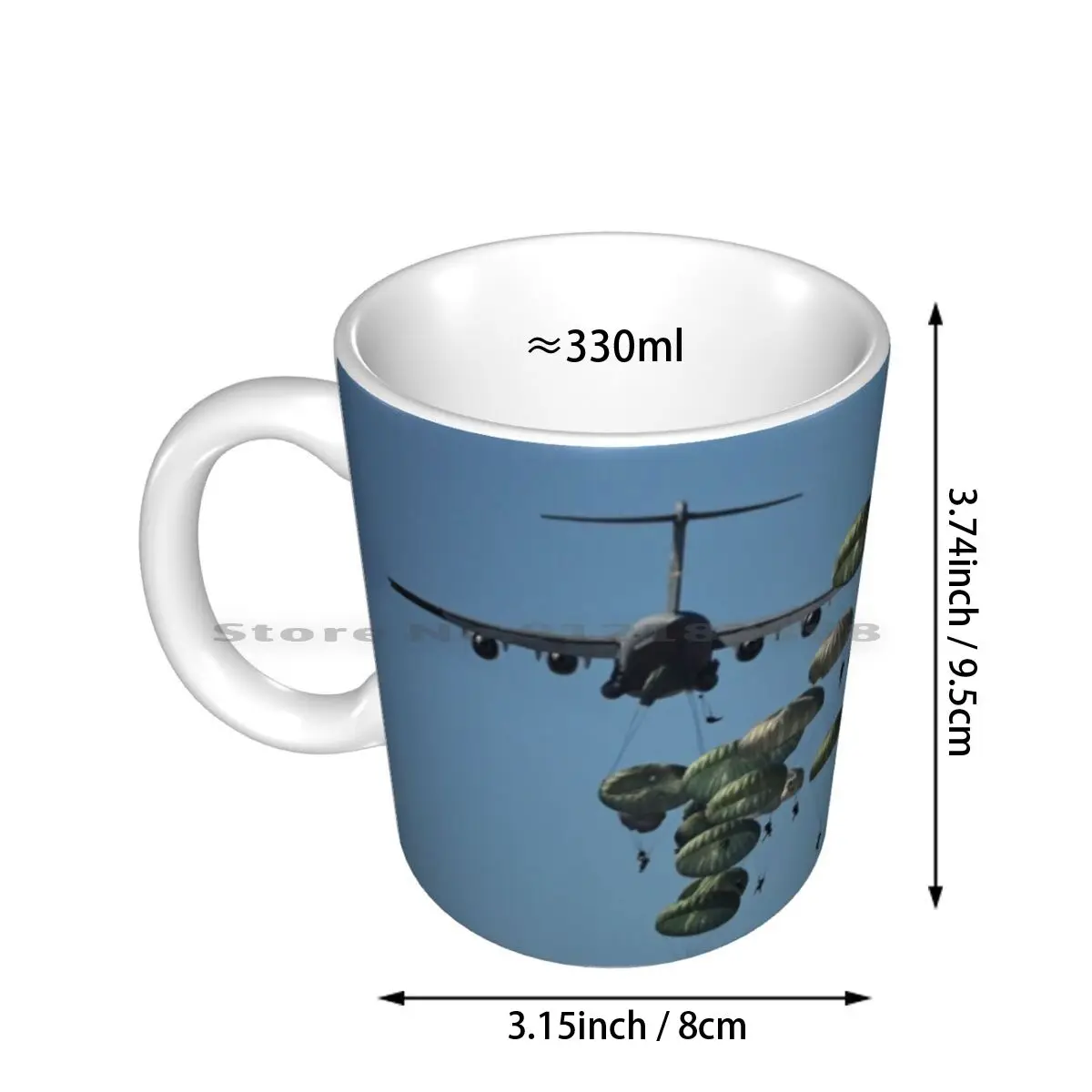 82nd Airborne Division-Jump Ceramic Mugs Coffee Cups Milk Tea Mug Airborne Paratrooper 82nd Jumper C17 Parachute All American