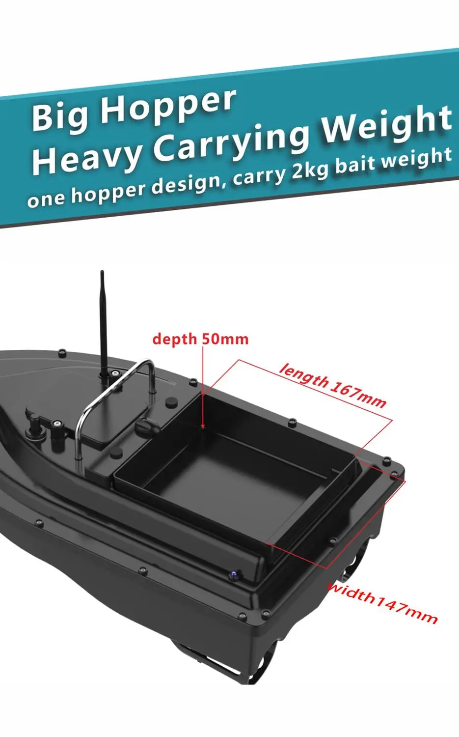 500m rc Fishing Bait Boat RC Fish Finder Rowing Nesting Ship Hook Boat Automatic Single Warehouse Speedboat Toys