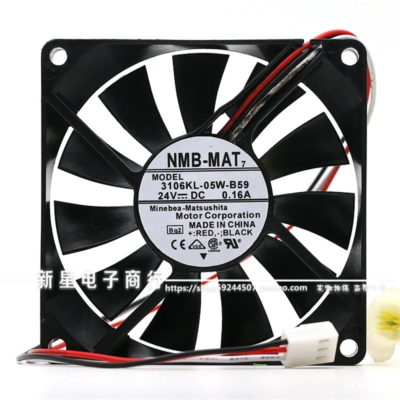 

Original 3106KL-05W-B59 8015 8CM 24V 0.16A three-wire inverter cooling fan