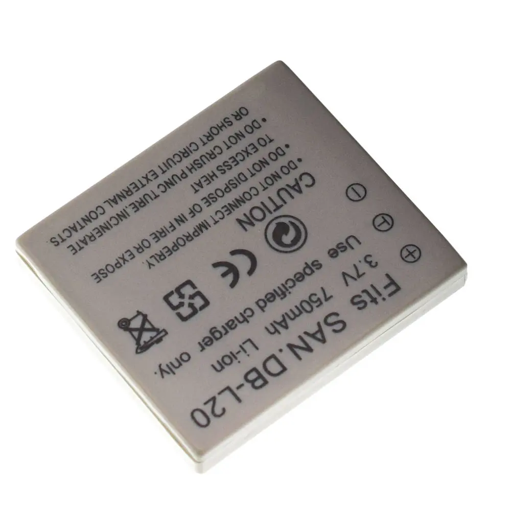 Battery DB-L20  for Sanyo Xacti VPC-CG65 VPC-CG9 VPC-E1 VPC-E2 VPC-E6