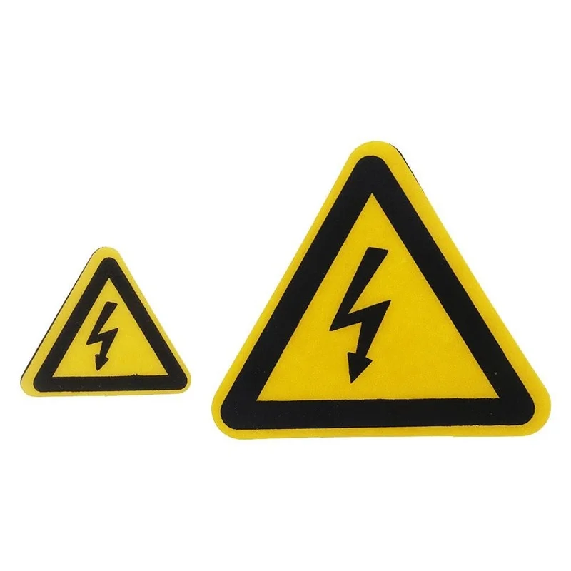 25mm 50mm 100cm 1 Pcs Warning Sticker Adhesive Labels Electrical Shock Hazard Danger Notice Safety PVC Waterproof - Image 5