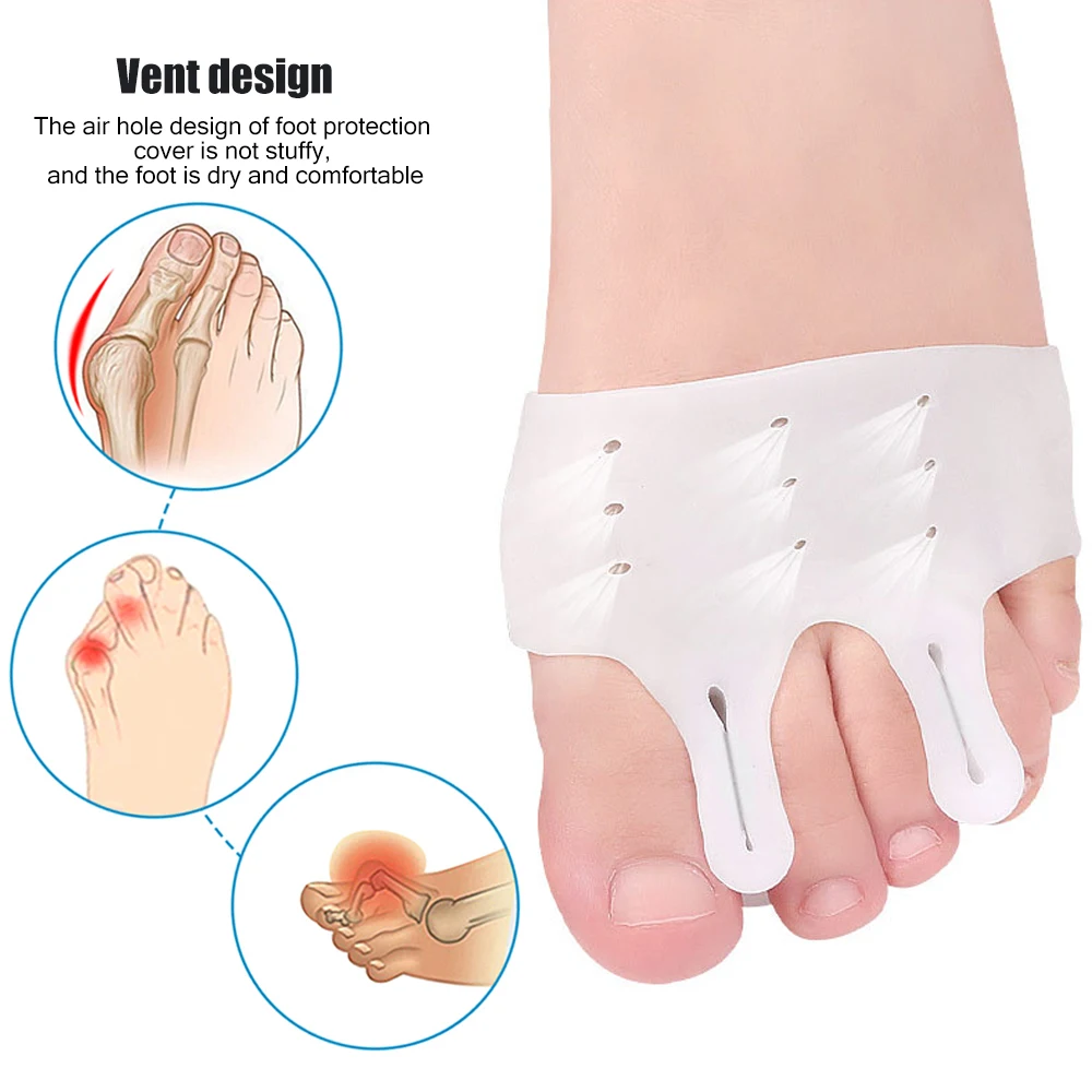 1Pair Multifunctional Hallux Valgus Toes Separator Honeycomb Gel Bunion Corrector Orthopedic Braces Orthotics Bone Toe Pillow