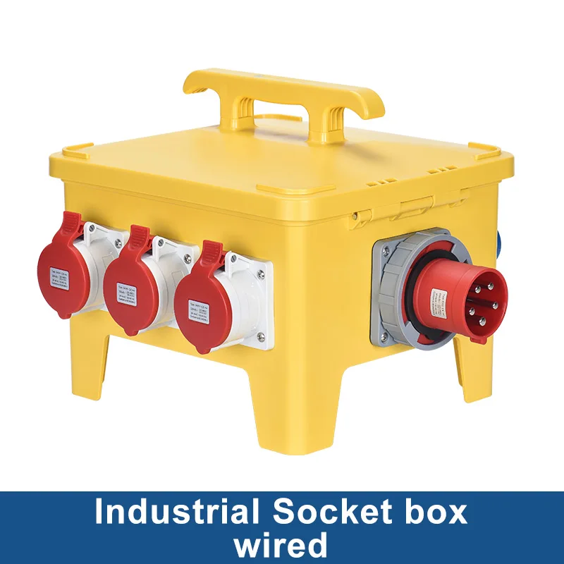Imagem -04 - Caixa Industrial Impermeável do Soquete com Interruptor Mcb Rcbo Caixa de Distribuição Exterior Reino Unido Eua ue e fr Ip44 e Ip65 220v 380v 16a 32a
