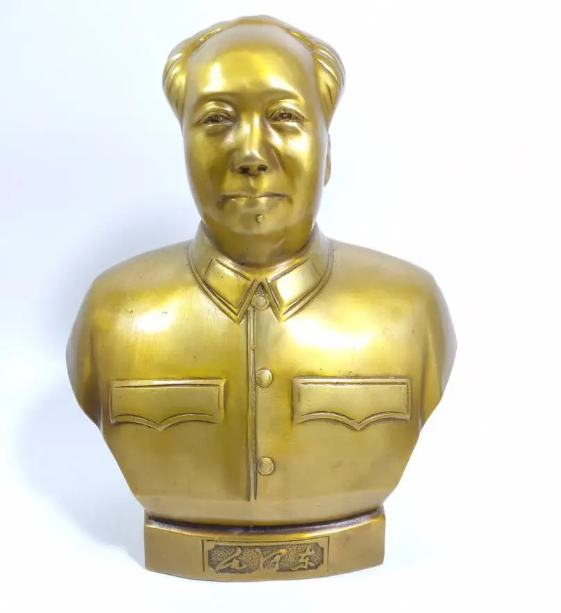 Archaize brass Great leader Chairman MAO Head portrait crafts statue