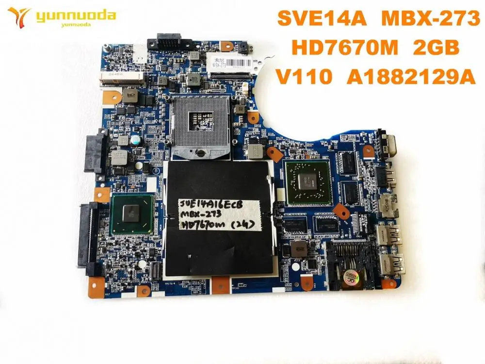 Original for SONY MBX-273 laptop  motherboard SVE14A  MBX-273  HD7670M  2GB  V110  A1882129A  tested good free shipping