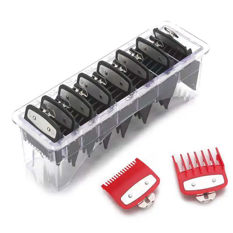 8 Sizes Guide Comb Sets Clipper Cutting Tool Kit Hair Clipper Limited Metal Combs with Extra 1.5/4.5mm Kits