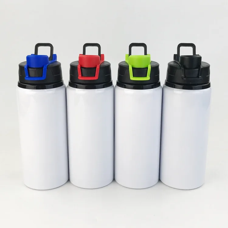 Custom Logo 600ml Water Bottle Sport Cup Aluminium Tritan Outdoor Travel Portable Leakproof Drinkware Sublimation Drink Bottles