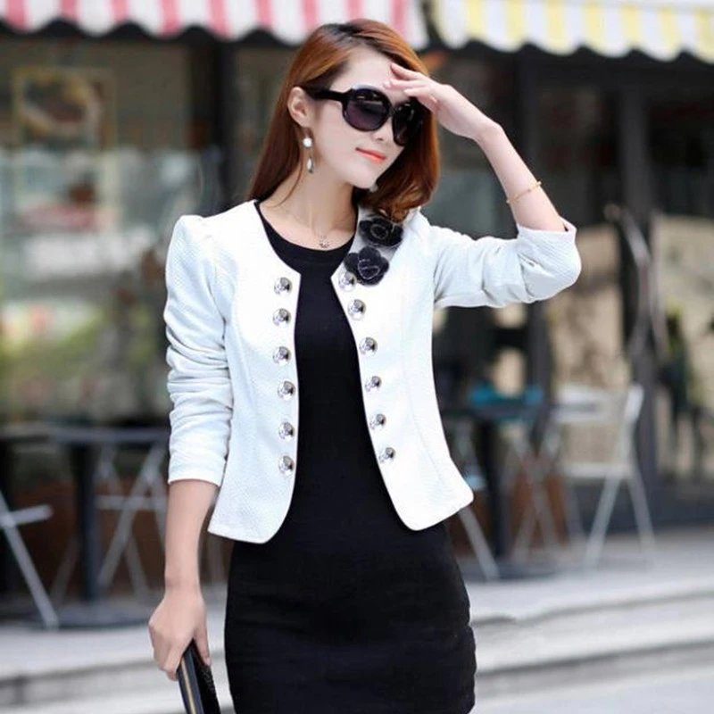 Plus Size Feminino Spring Ol Autumn Slim Female Short Women\'s Clothes Jackets Suits Outdwear Coat Women