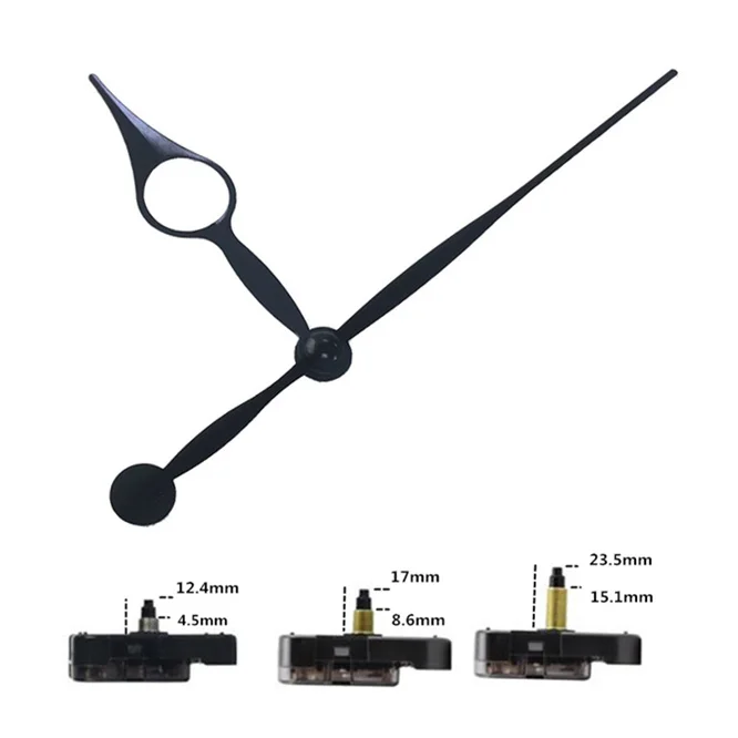 

50sets/lot DHL 6 Size standard Precision shaft Silent Wall Clock Movement DIY Wall Clock Quartz Clock Mechanism with metal hands