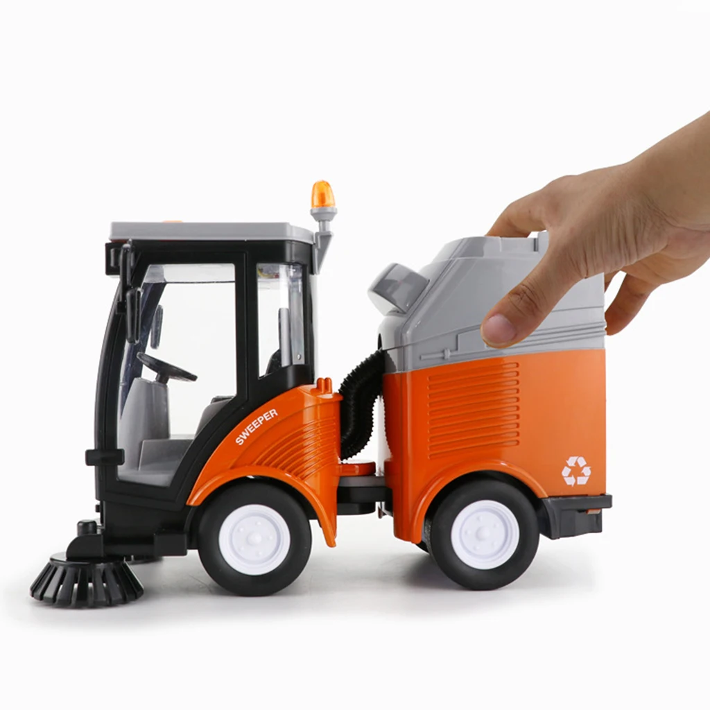 Sweeper Incl. Garbage Bin Street Cleaning Vehicle With Light And Sound Toy Car Toy Wonderful Gift For Kids