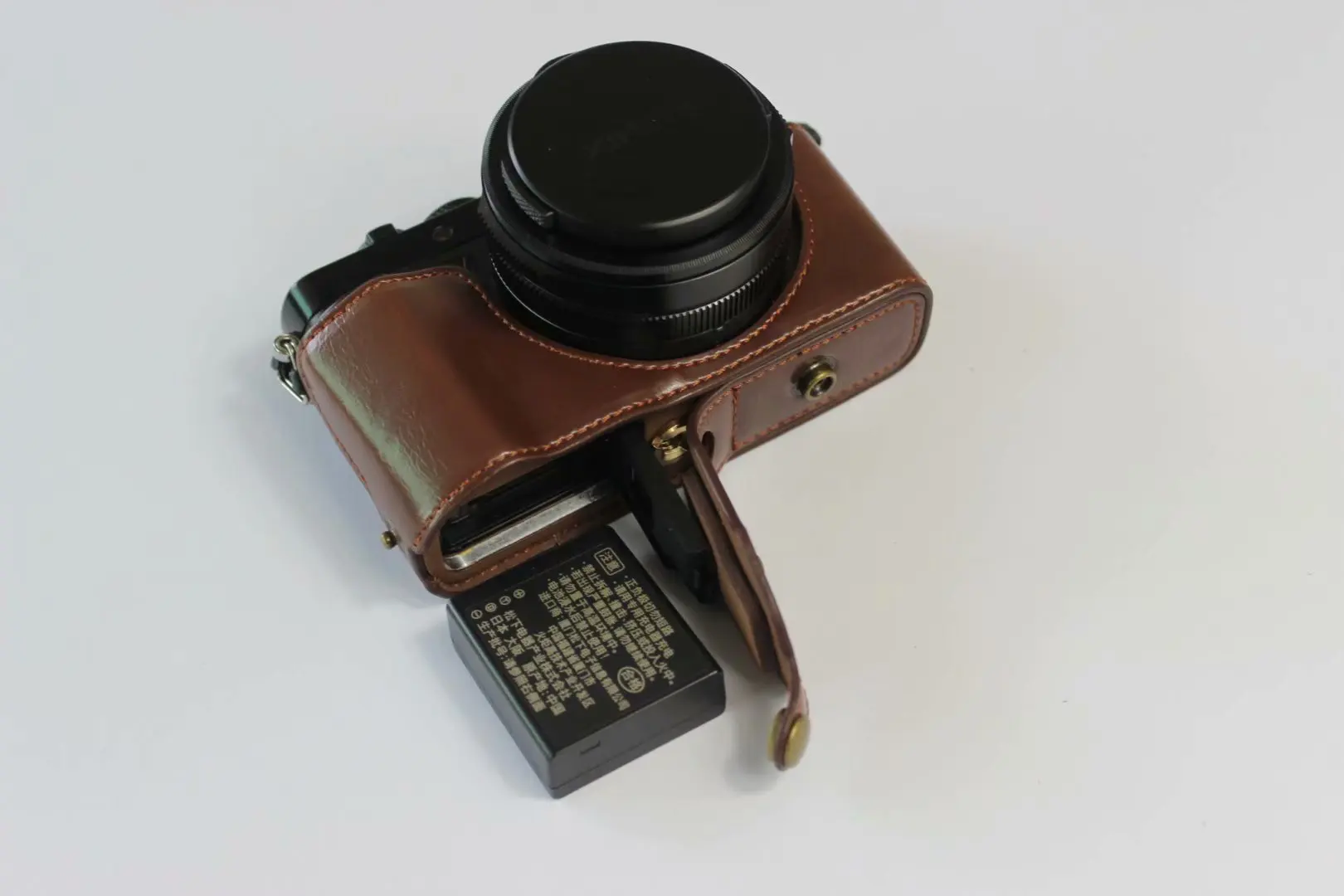 고급 PU 가죽 카메라 케이스 가방 커버, 파나소닉 DMC-LX100 LX100 LX100 II DC-LX100 II, 스트랩 포함 카메라 가방