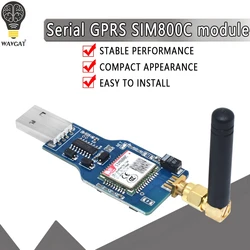 USB to GSM Module Quad-band GSM GPRS SIM800C SIM800 Module For Wireless Bluetooth Module SMS Messaging With Antenna